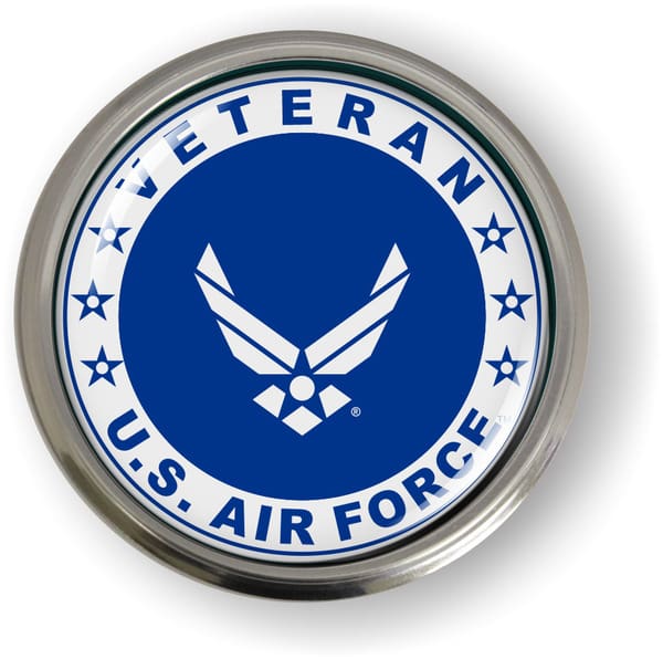 U.S. Air Force Veteran Emblem (White Wings)